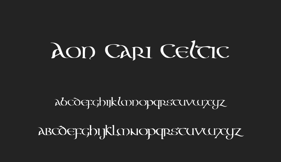 Aon Cari Celtic font