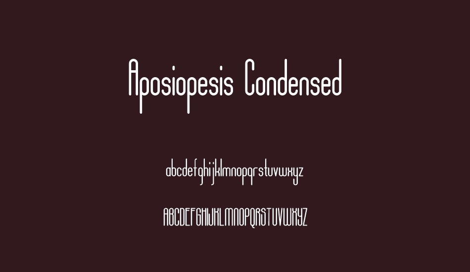 Aposiopesis Condensed font