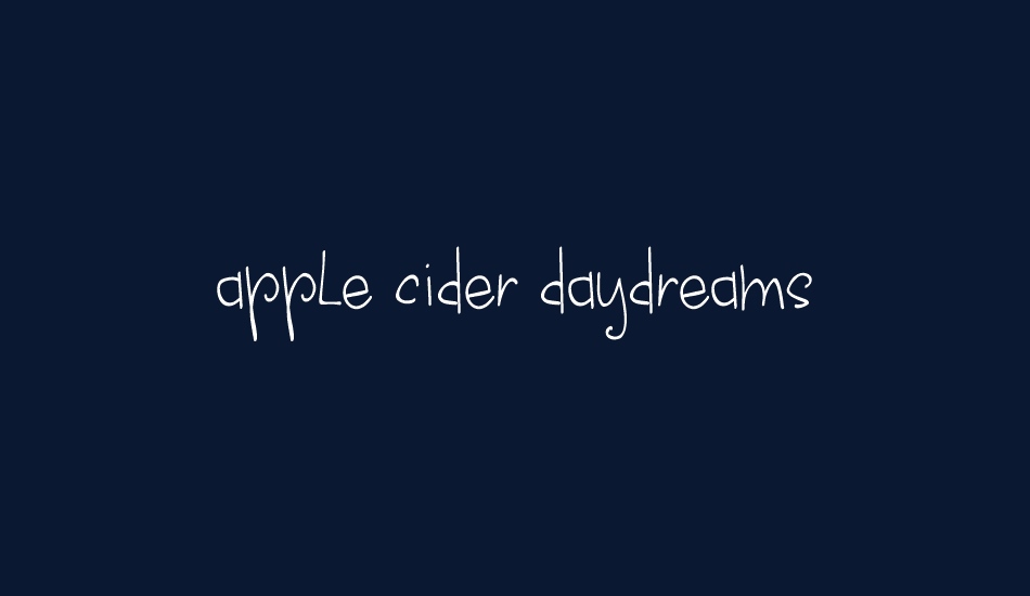 apple cider daydreams font big