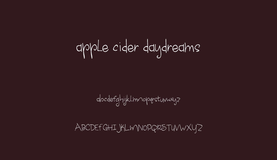 apple cider daydreams font