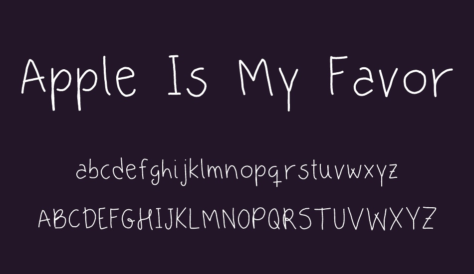 Apple Is My Favorite font