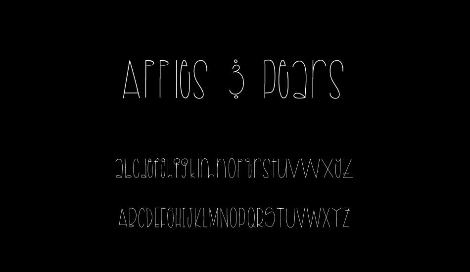 Apples & Pears font