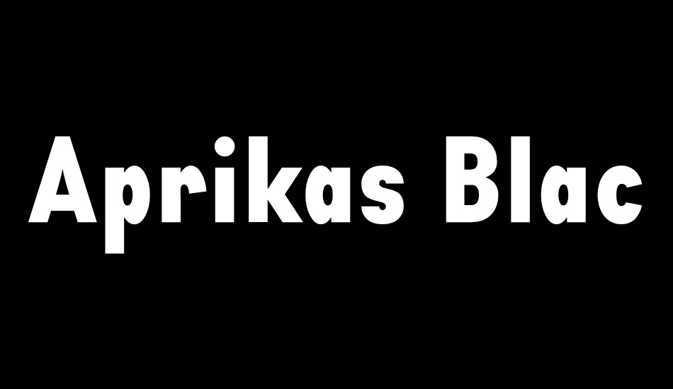 Aprikas Black Demo font big