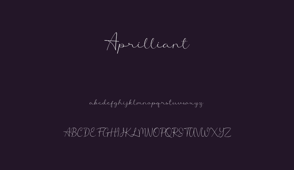 Aprilliant font