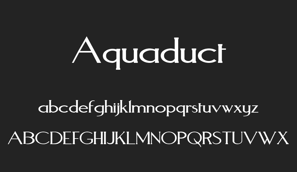 Aquaduct font