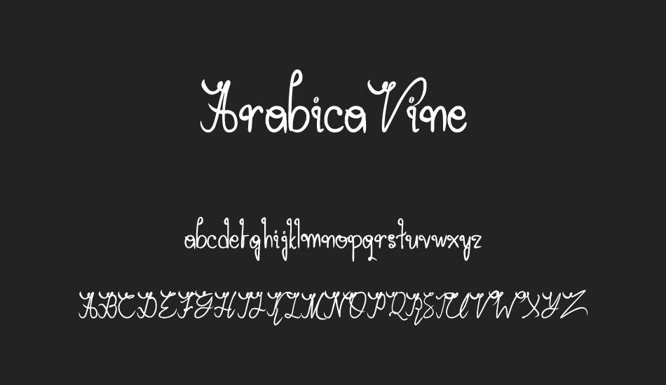 ArabicaVine font