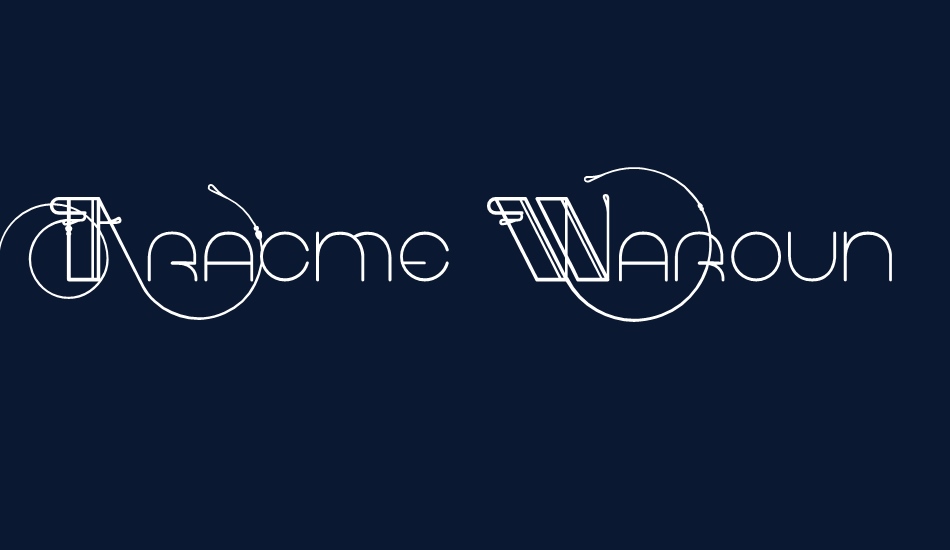 Aracme Waround font big