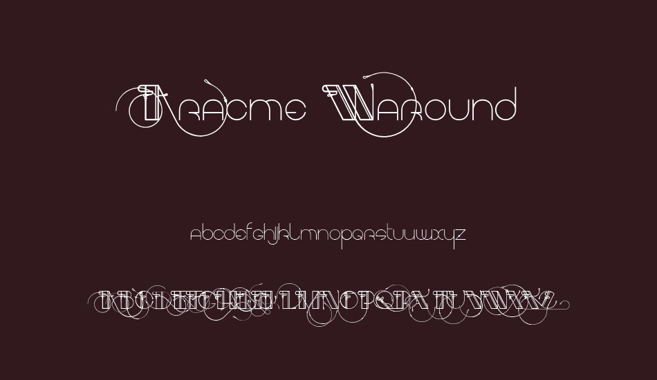 Aracme Waround font