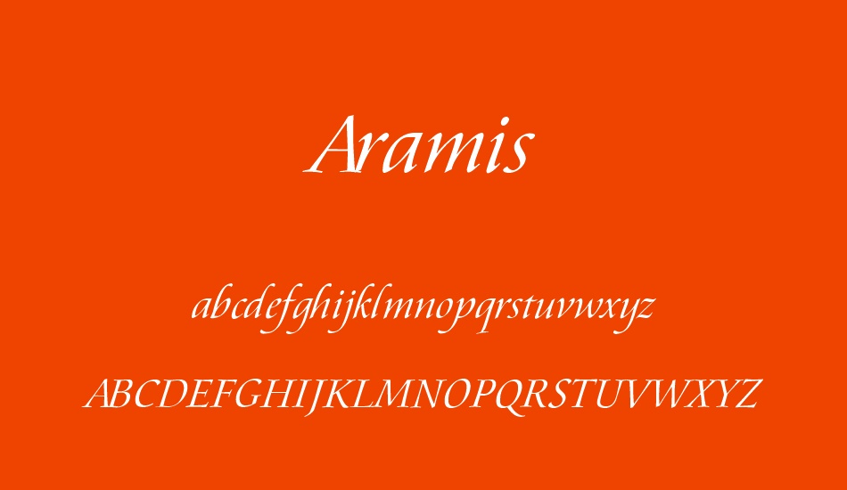 Aramis font