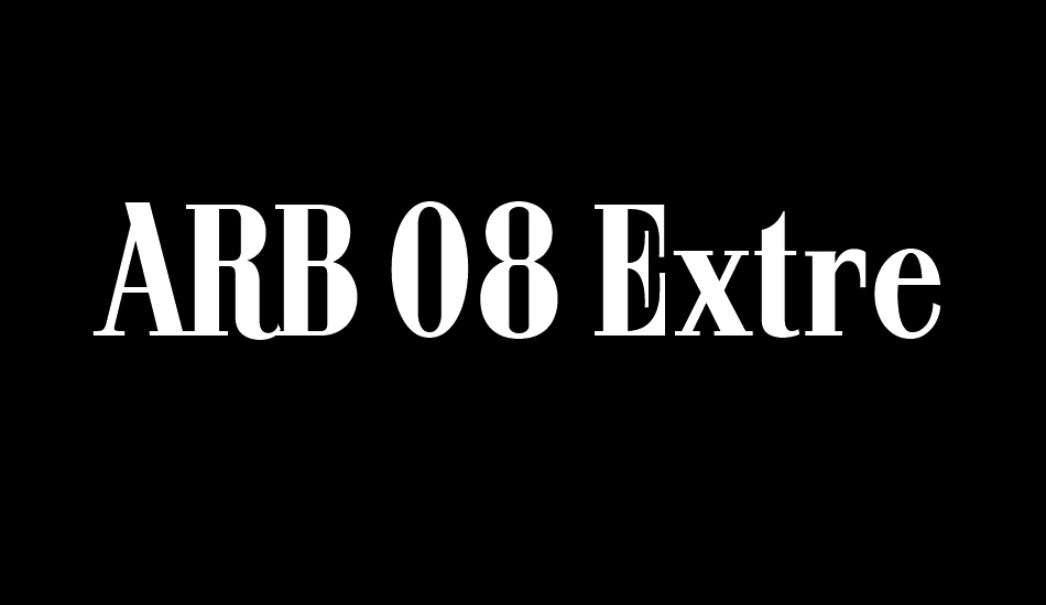 ARB 08 Extreme Roman AUG-32 CAS font big