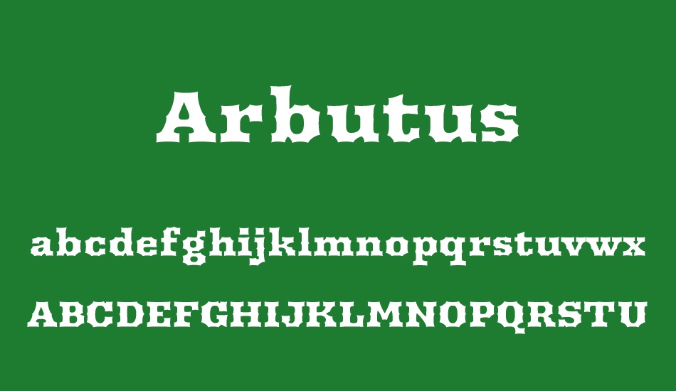 Arbutus font