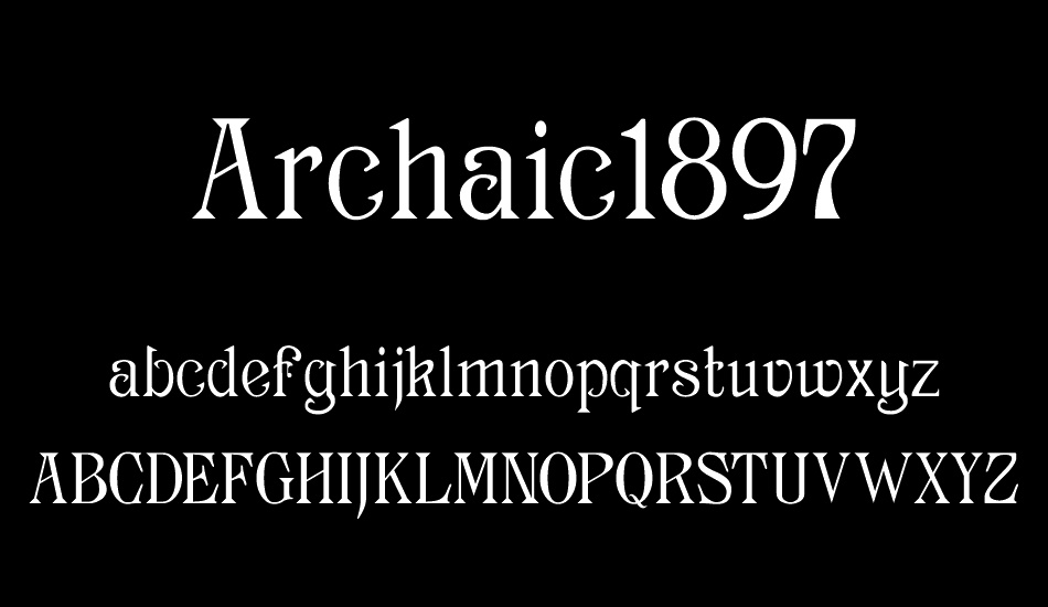 Archaic1897 font