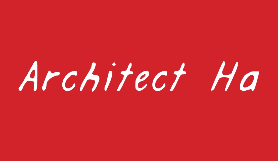 Architect Hand font big