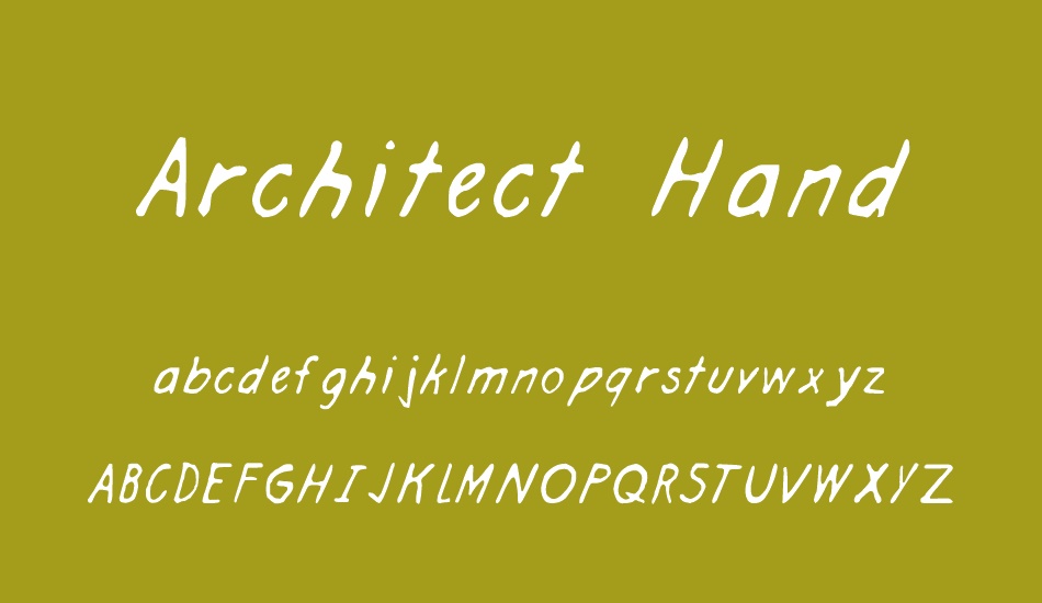 Architect Hand font