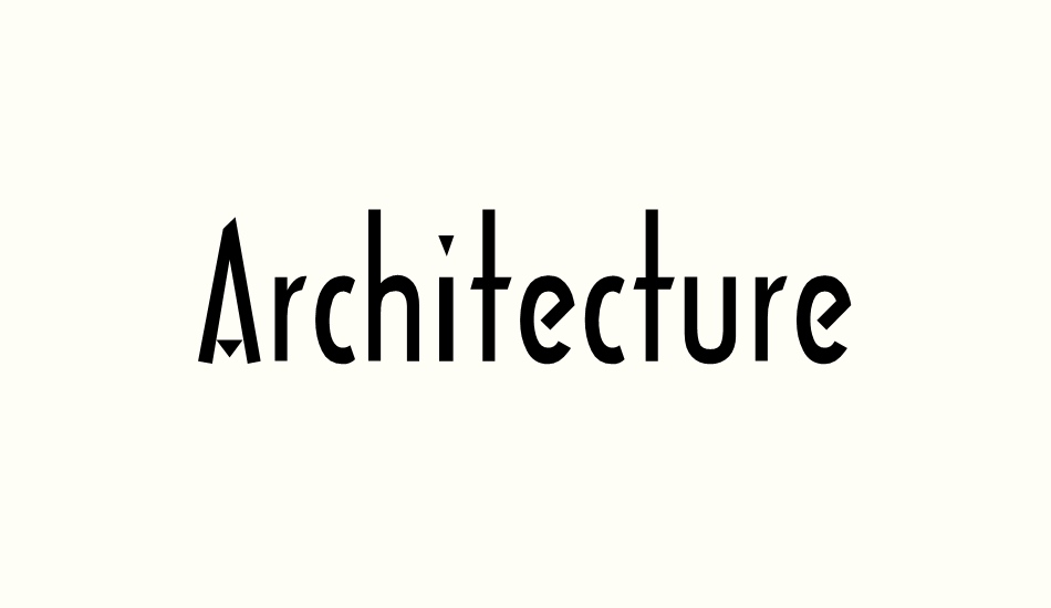 Architecture free font