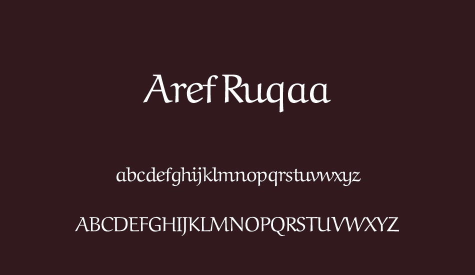 Aref Ruqaa font