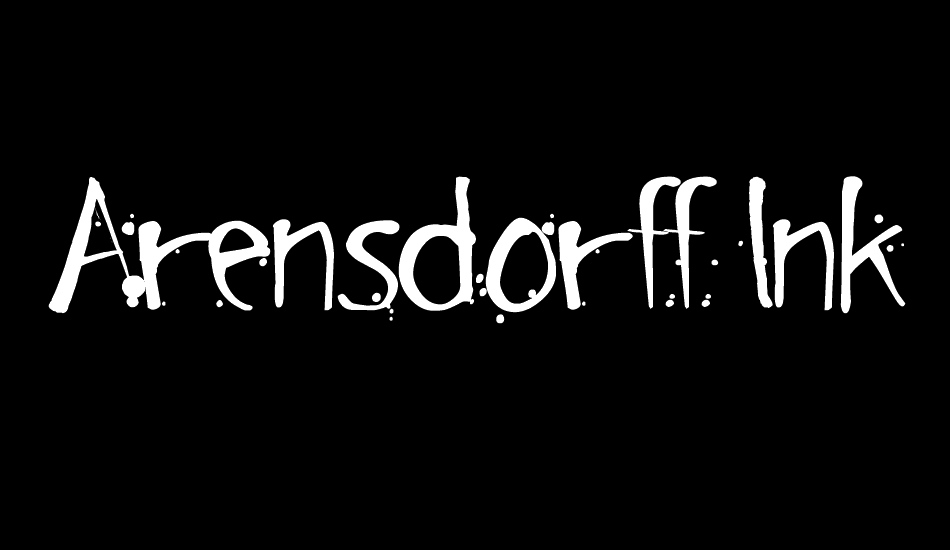 Arensdorff Ink font big