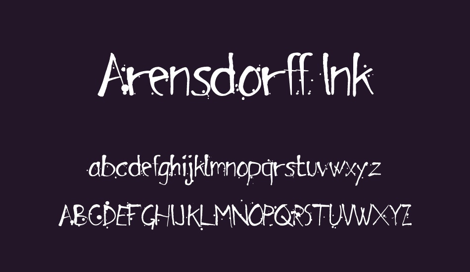 Arensdorff Ink font