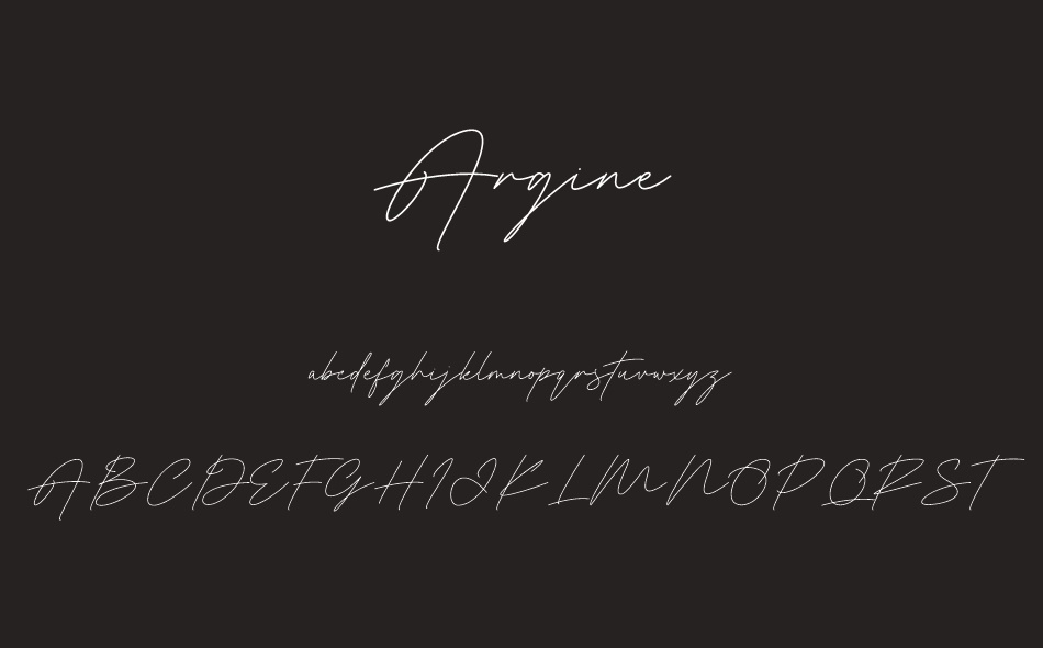 Argine font