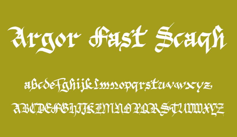 Argor Fast Scaqh font