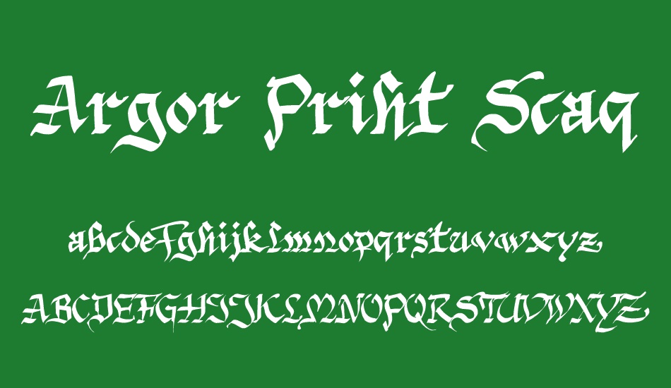 Argor Priht Scaqh font