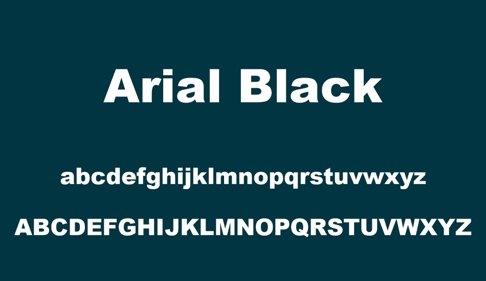 arial 20 black font free