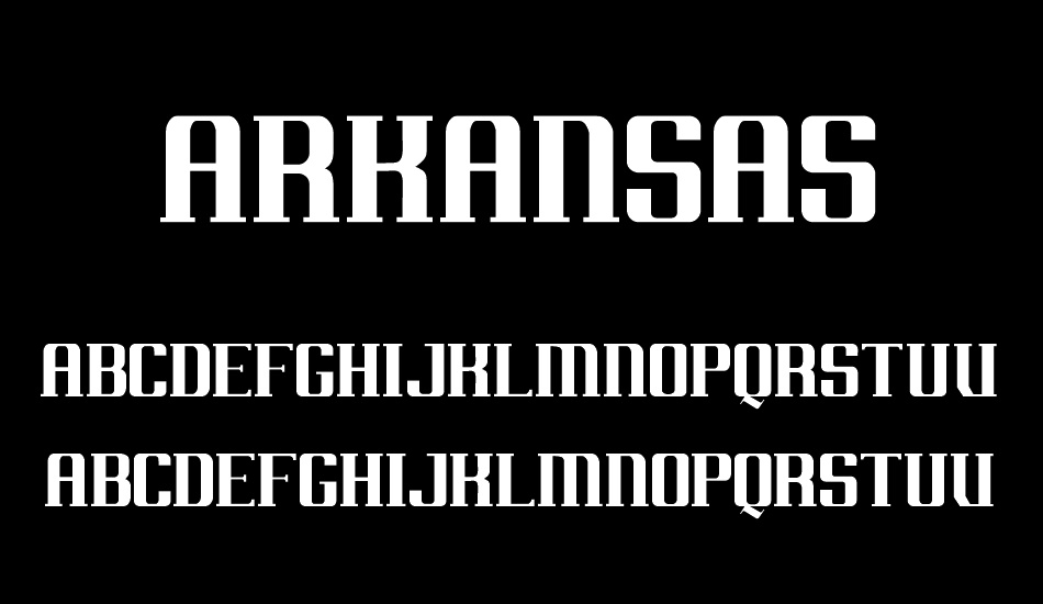 Arkansas font