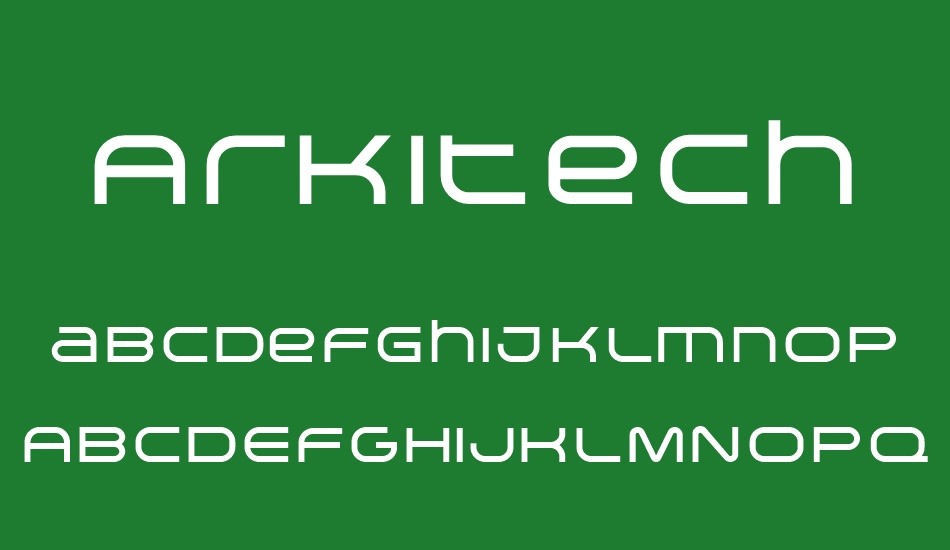 Arkitech font