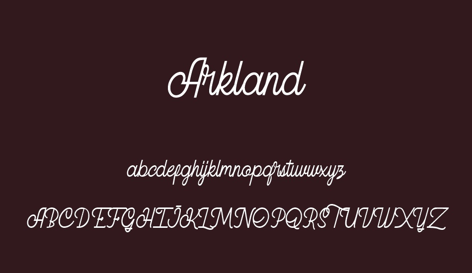 Arkland Free font