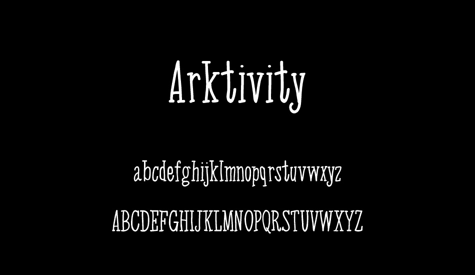 Arktivity font