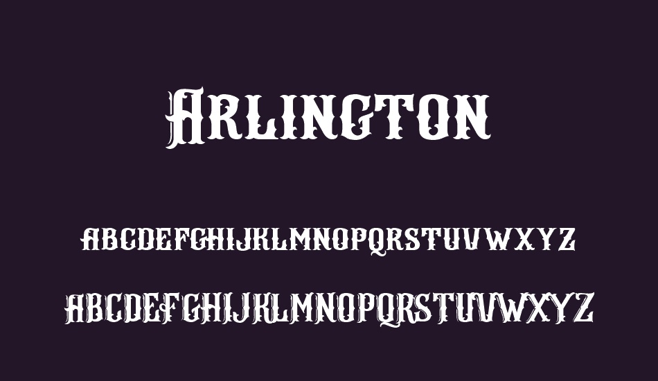 Arlington DEMO font