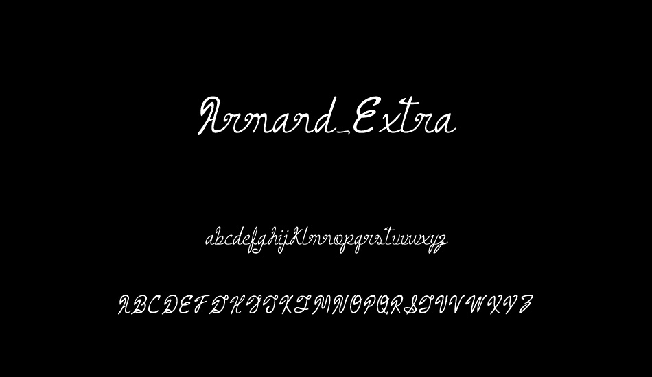 Armand_Extra font