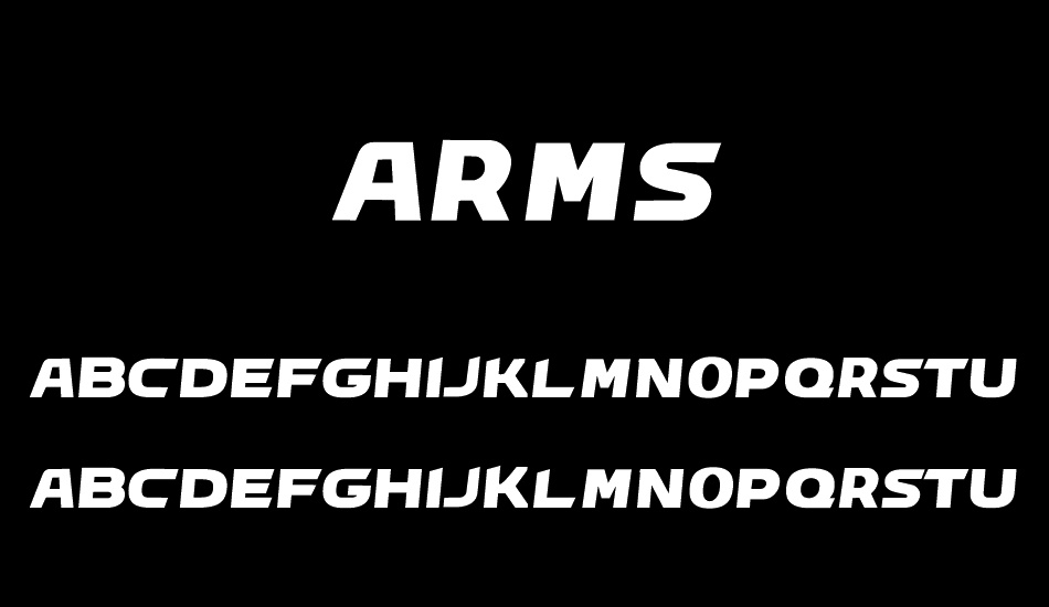 ARMS font