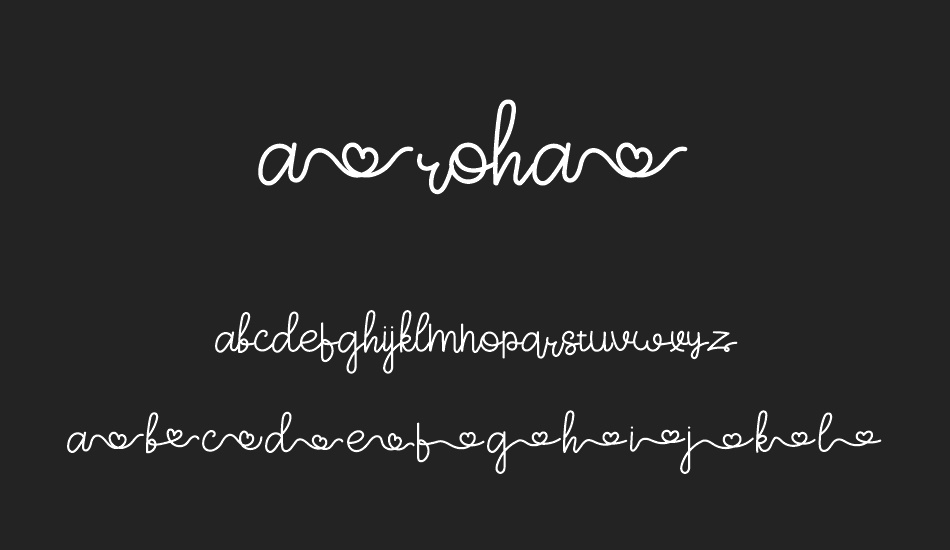 ArohA Demo font