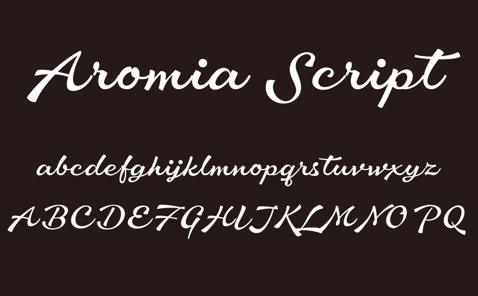 Aromia Script font