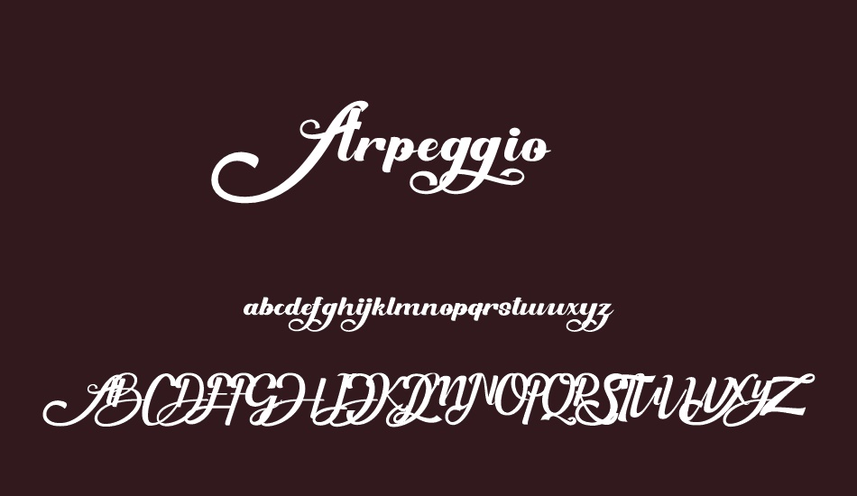 Arpeggio font