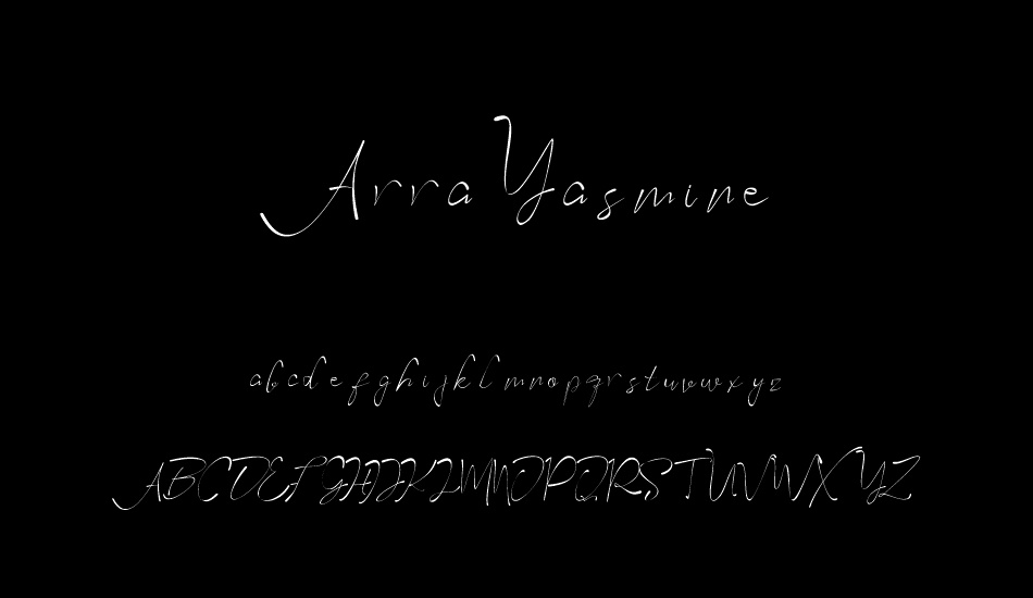 Arra Yasmine font