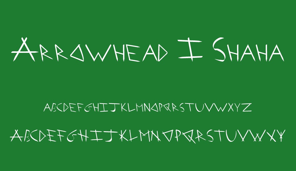 Arrowhead I Shaha font