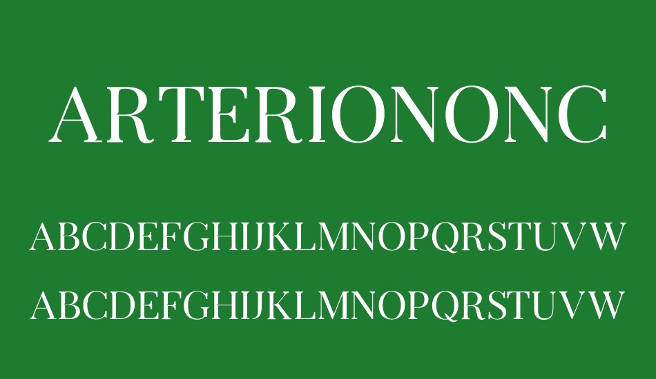 ArterioNonCommercial font