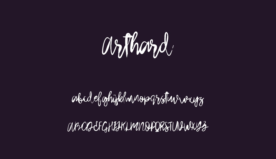 Arthard font