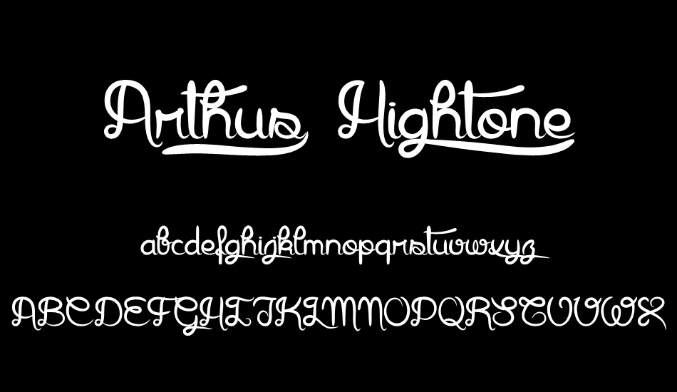 Arthus1 Hig6htone font