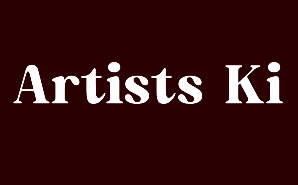 Artists Kindle font big