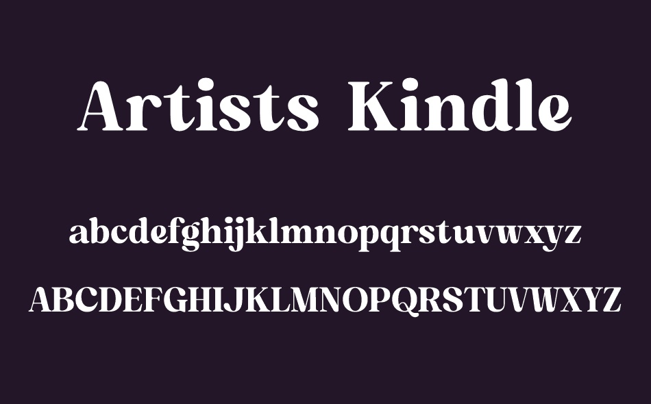 Artists Kindle font