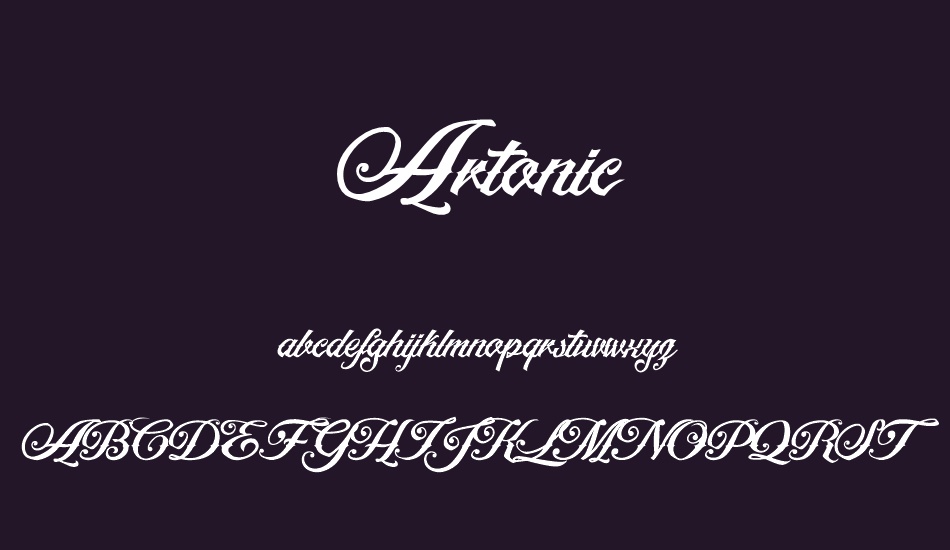 Artonic Personal Use Only font