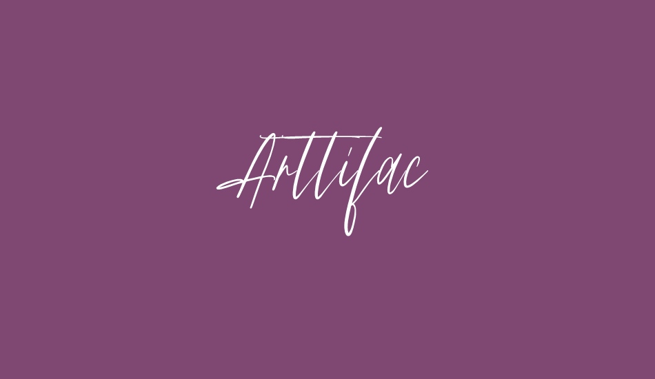 Arttifac Free font big