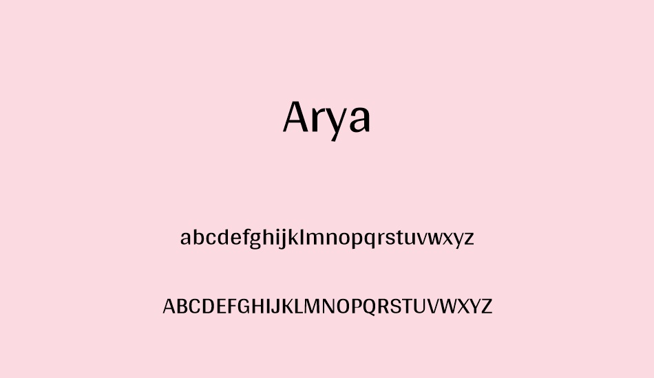 Arya font