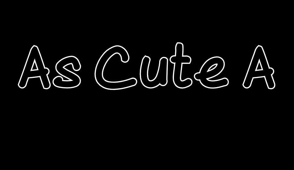 As Cute As Comic font big