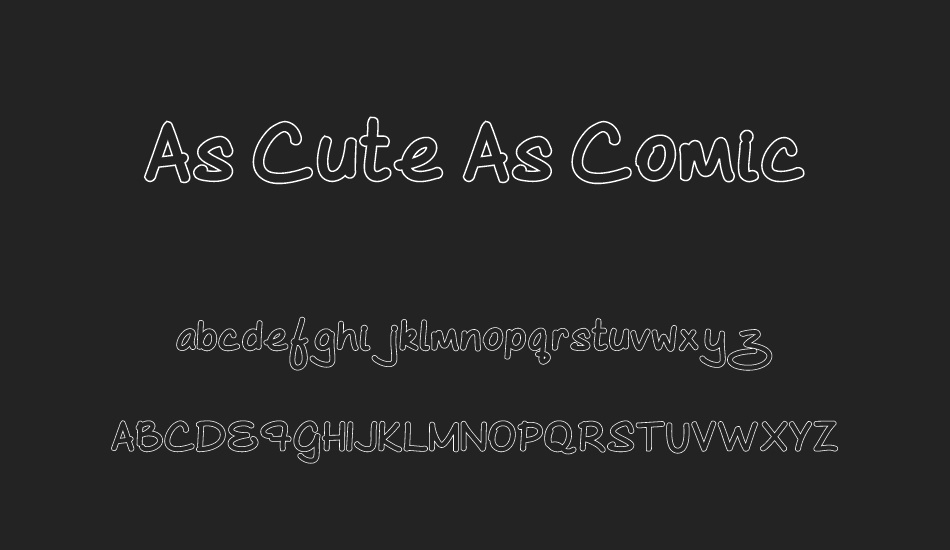 As Cute As Comic font