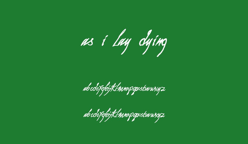 as i lay dying font