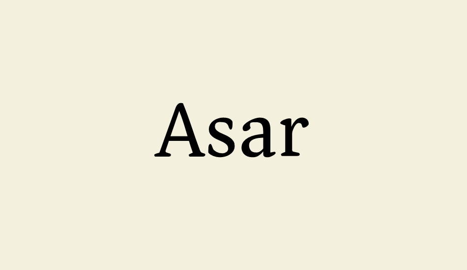 asar font big